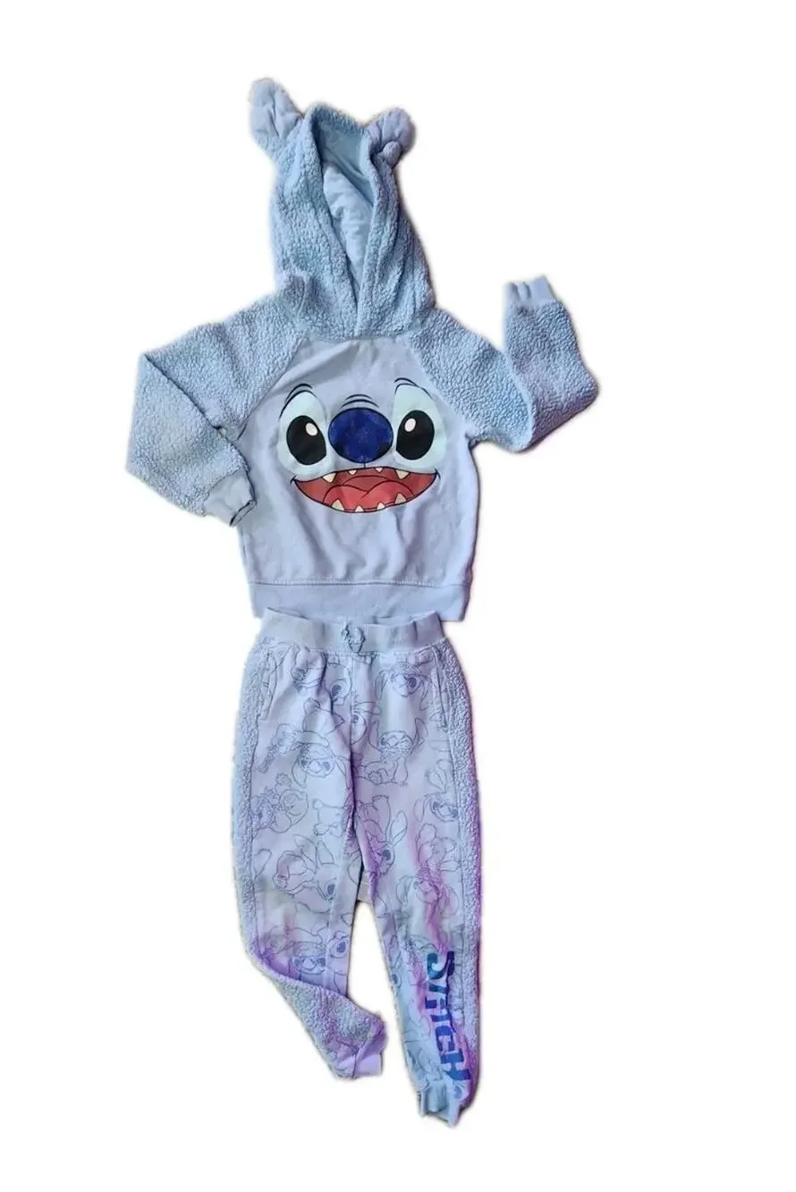 Disney Lilo & Stitch 2-Piece Fleece Set Outfit/ Jogger Size 6 Hoodie with Pants